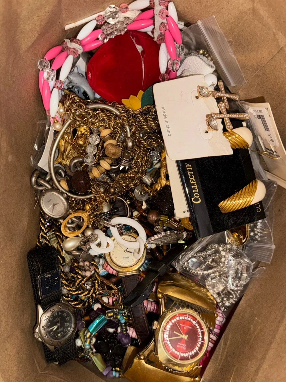 8+ lbs of Mixed Costume Jewelry Lot – Gold, Silver and all different colors!